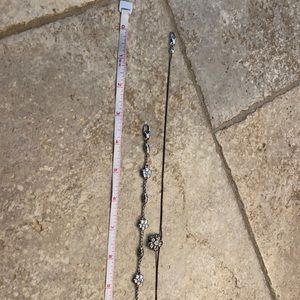 Brighton necklace flower charm, bracelet and earrings. necklace needs cleaning